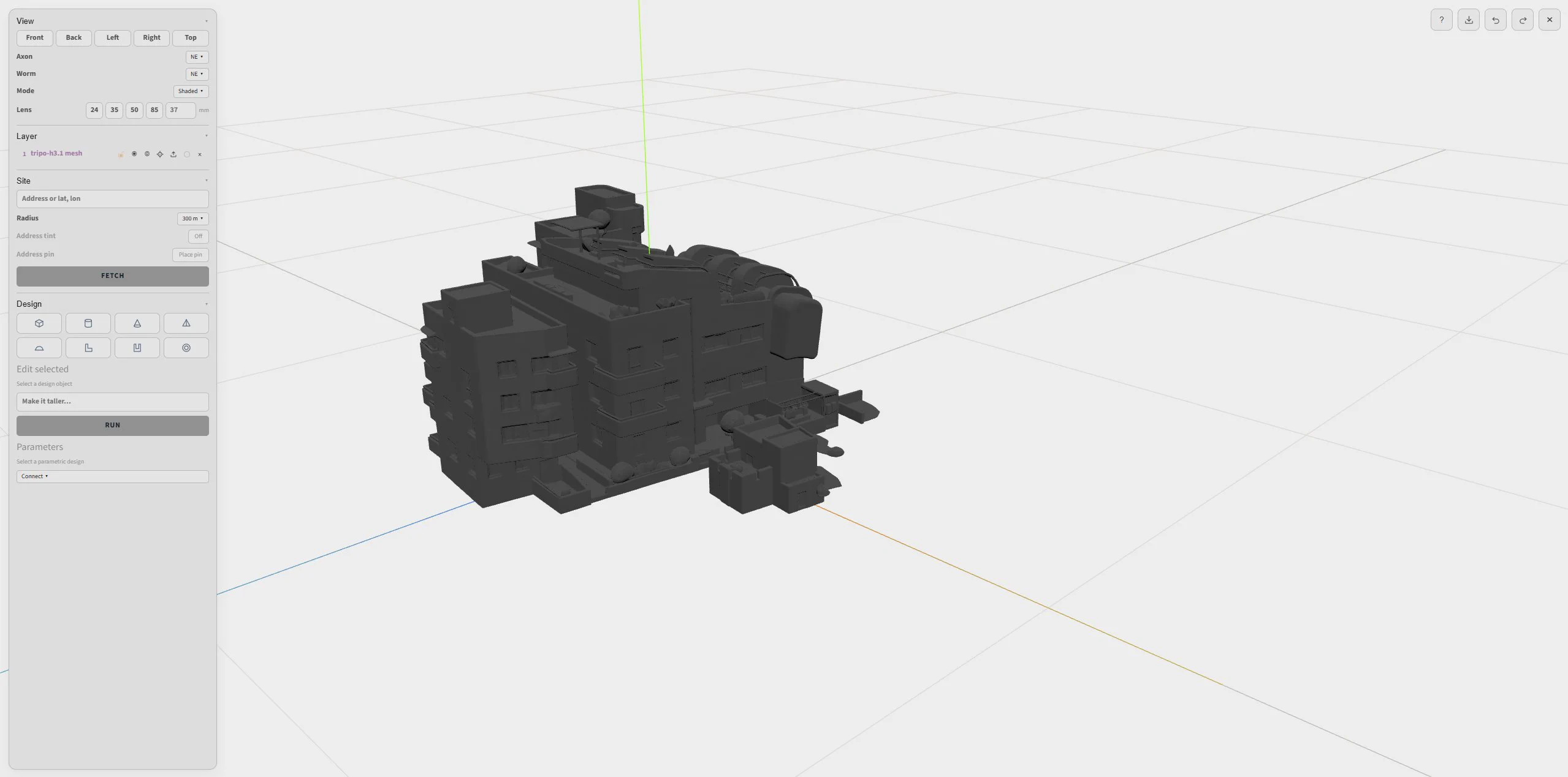Generated 3D model preview from an image-to-3D workflow