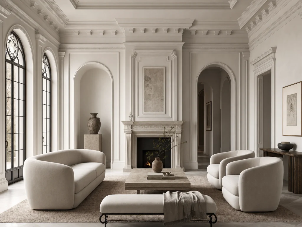 Classical cream interior used as a prompting tutorial study
